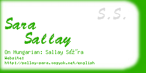 sara sallay business card